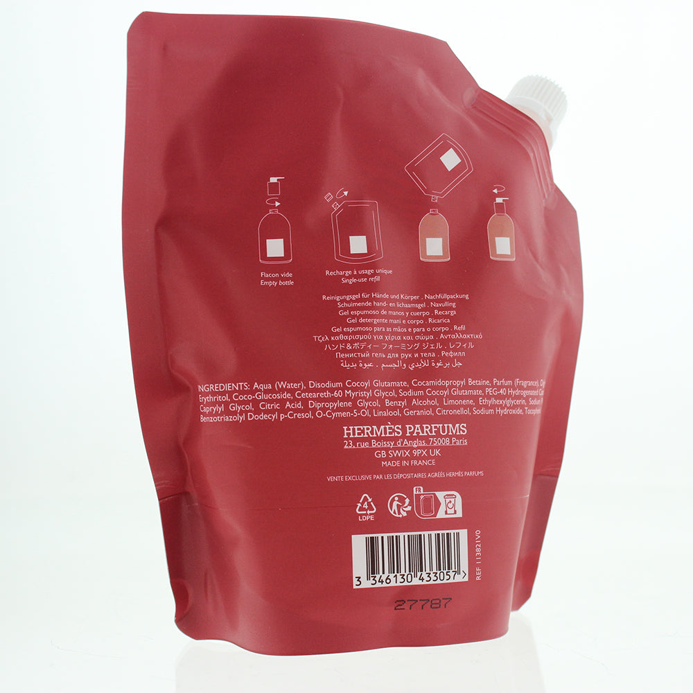 Hermès Eau De Rhubarbe Écarlate Refill Hand And Body Cleansing Gel 300ml