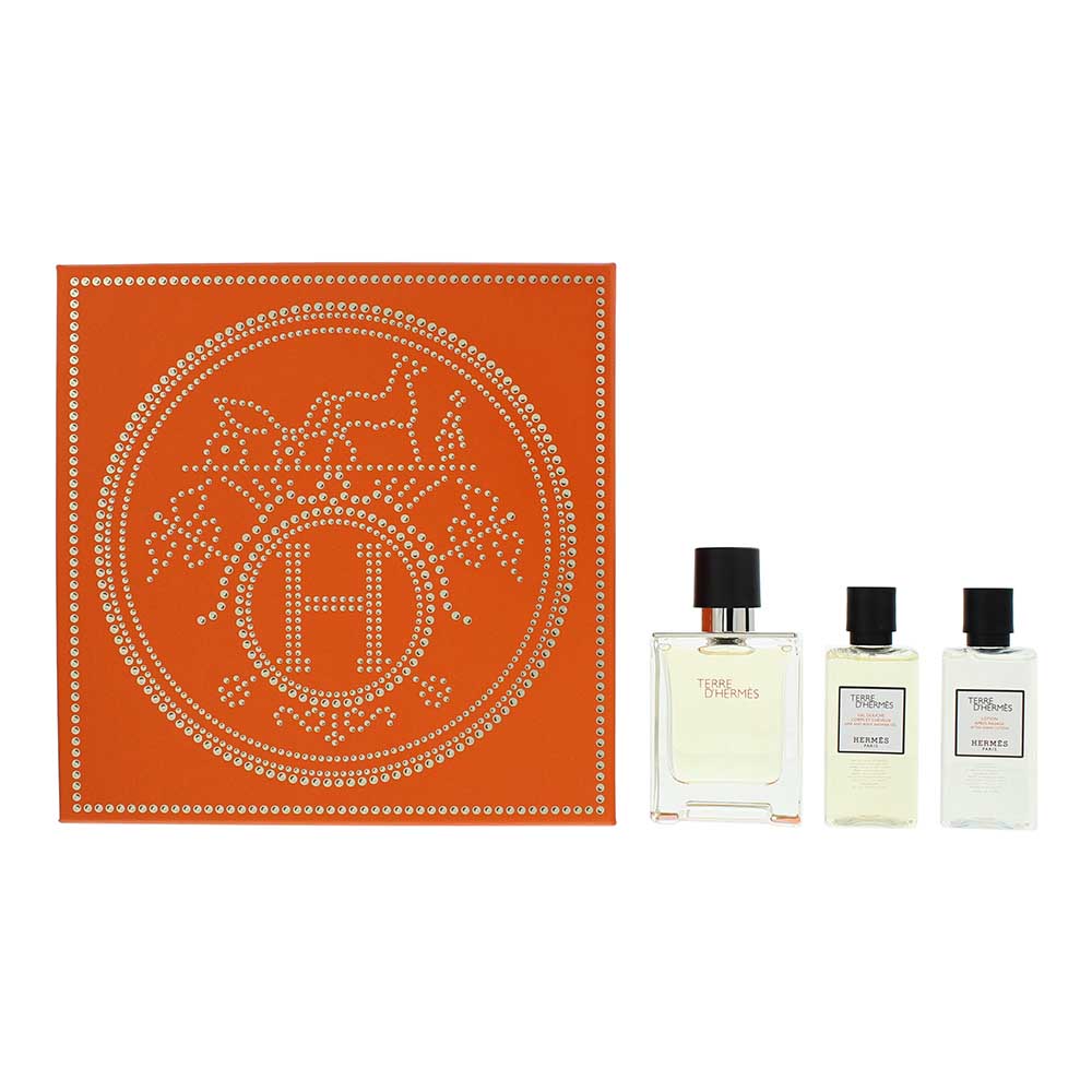Hermès Terre D'hermès 3 Piece Gift Set: Eau de Toilette 50ml - Hair And Body Sho