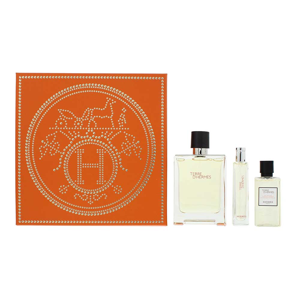 Hermès Terre D'hermès 3 Piece Gift Set: Eau de Toilette 100ml - Eau de Toilette 