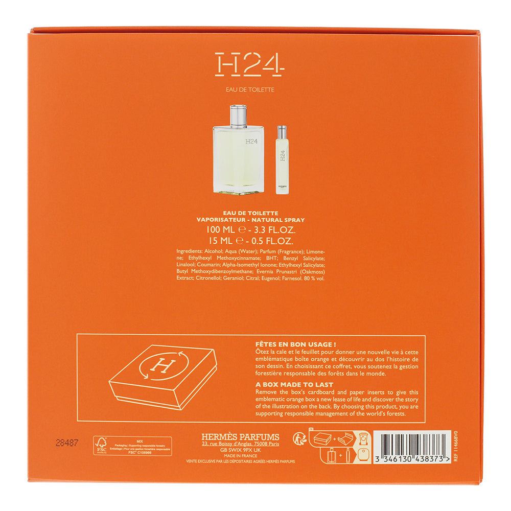Hermès H24 2 Piece Gift Set: Eau de Toilette 100ml - Eau de Toilette 15ml