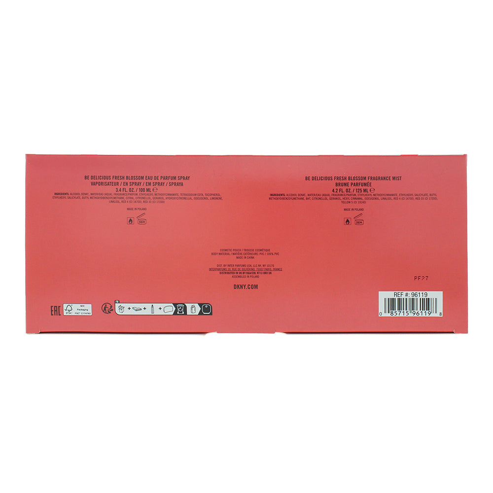 DKNY Be Delicious Fresh Blossom 3 Piece Gift Set: Eau de Parfum 100ml - Body Mis