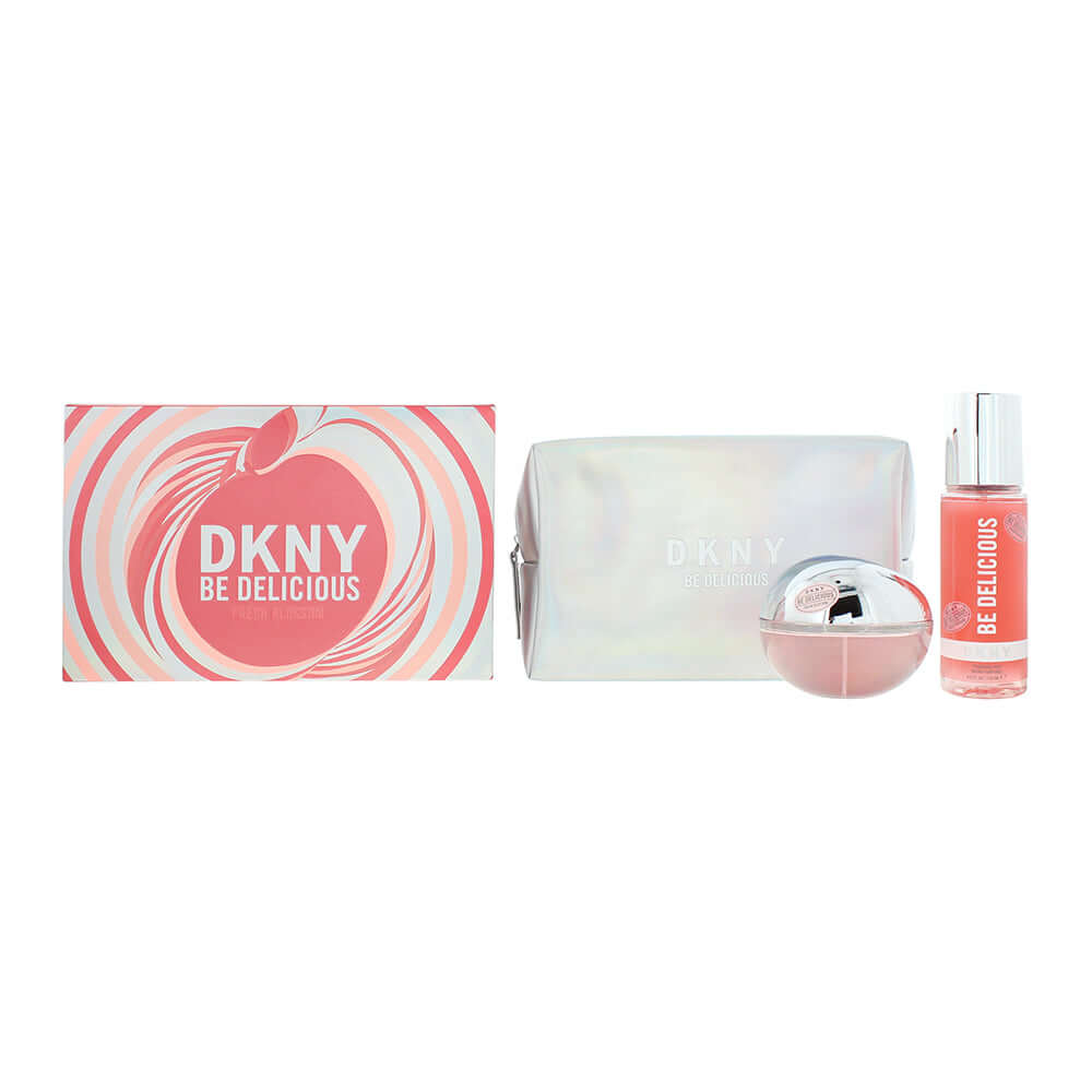 DKNY Be Delicious Fresh Blossom 3 Piece Gift Set: Eau de Parfum 100ml - Body Mis