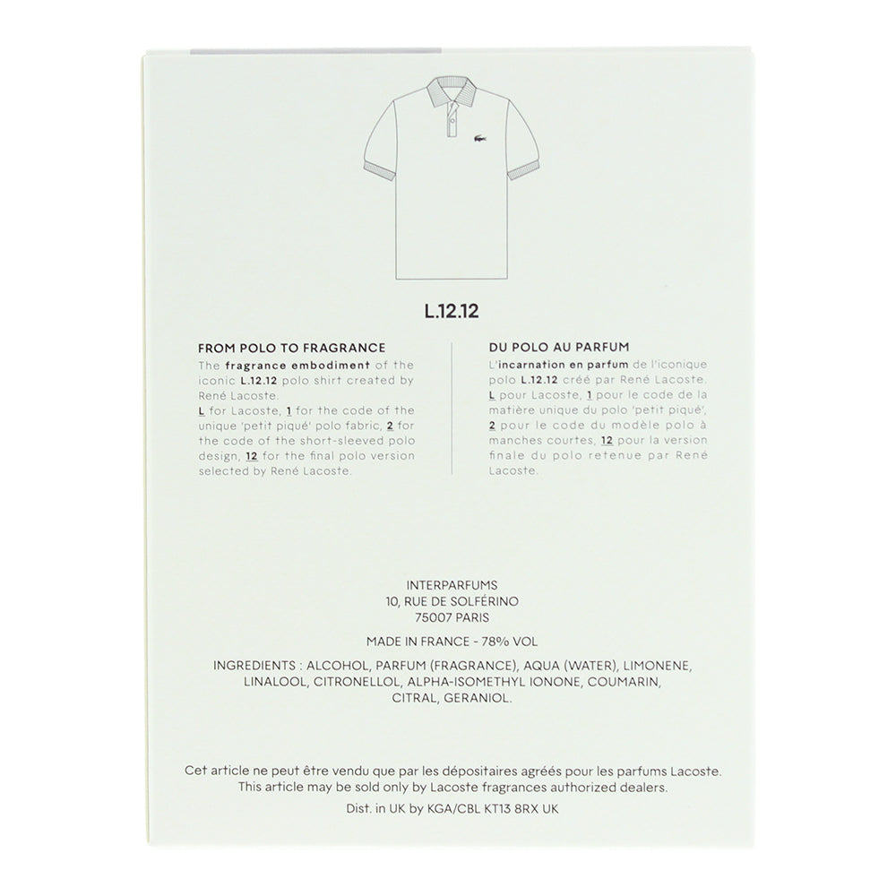 Lacoste L.12.12. Blanc Eau de Parfum 100ml