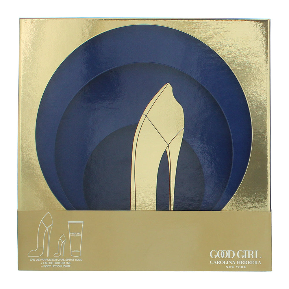 Carolina Herrera Good Girl 3 Piece Gift Set: Eau de Parfum 80ml - Eau de Parfum  - Box