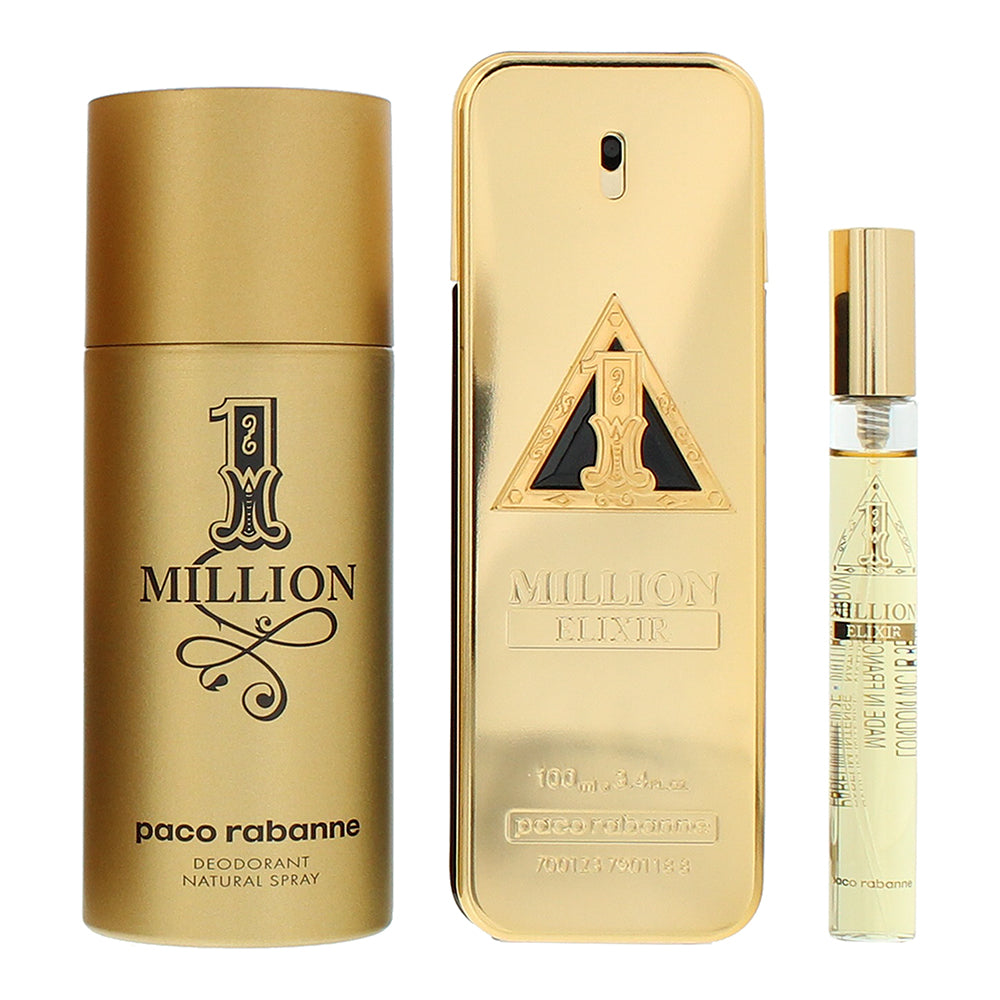 Paco Rabanne 1 Million Elixir Parfum Intense 3 Piece Gift Set: Eau de Parfum 100 - Product