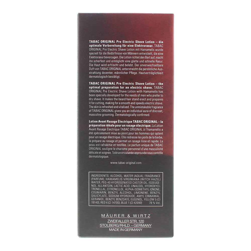 Tabac Original Pre Electric Shave Lotion 150ml