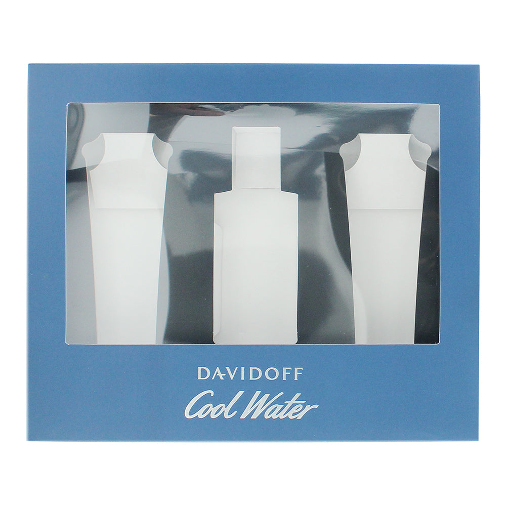 Davidoff Cool Water 3 Piece Gift Set: Eau de Toilette 40ml - Shower Gel 50ml - A - Box