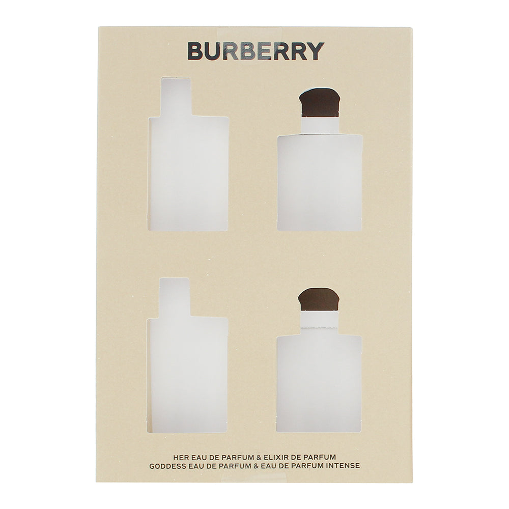 Burberry Her 4 Piece Gift Set: Her Eau de Parfum 5ml - Her Elixir Eau de Parfum  - Box