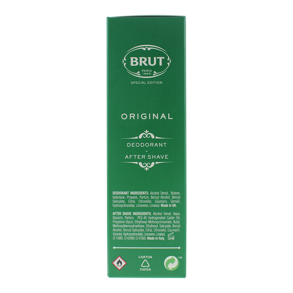 Brut Original 2 Piece Gift Set: Aftershave 100ml - Deodorant Spray 200ml