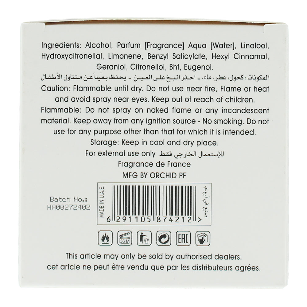 Rotana Hamsat Eau de Parfum 100ml - Ingredients