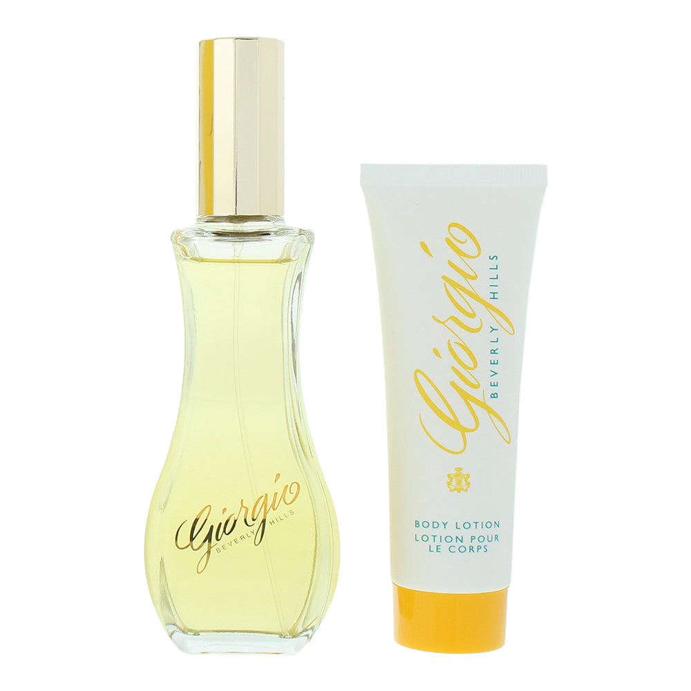 Giorgio Beverly Hills Yellow 2 Piece Gift Set: Eau de Parfum 90ml - Body Lotion  - Product