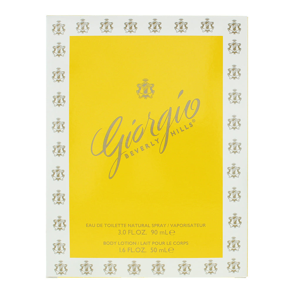 Giorgio Beverly Hills Yellow 2 Piece Gift Set: Eau de Parfum 90ml - Body Lotion  - Box
