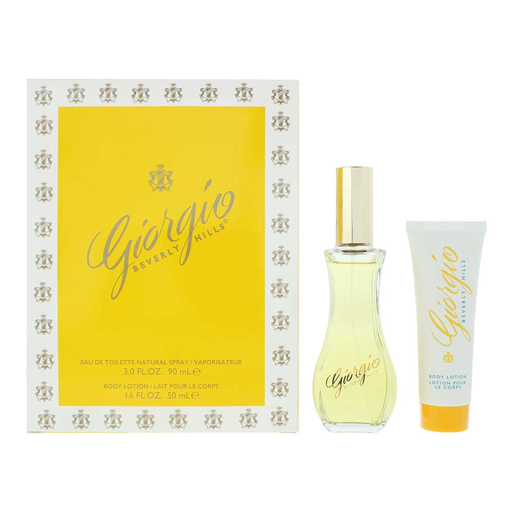 Giorgio Beverly Hills Yellow 2 Piece Gift Set: Eau de Parfum 90ml - Body Lotion 