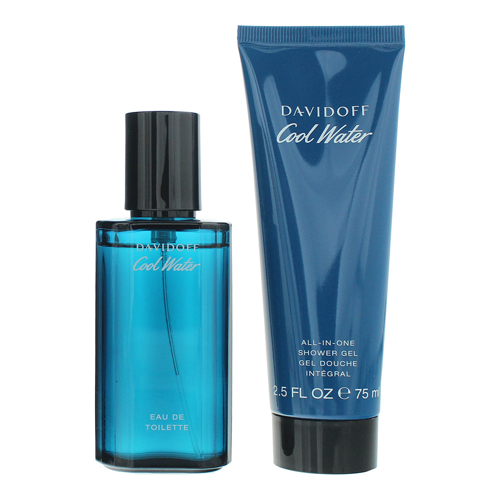 Davidoff Cool Water For Him 2 Piece Gift Set: Eau de Toilette 40ml - Shower Gel  - Product
