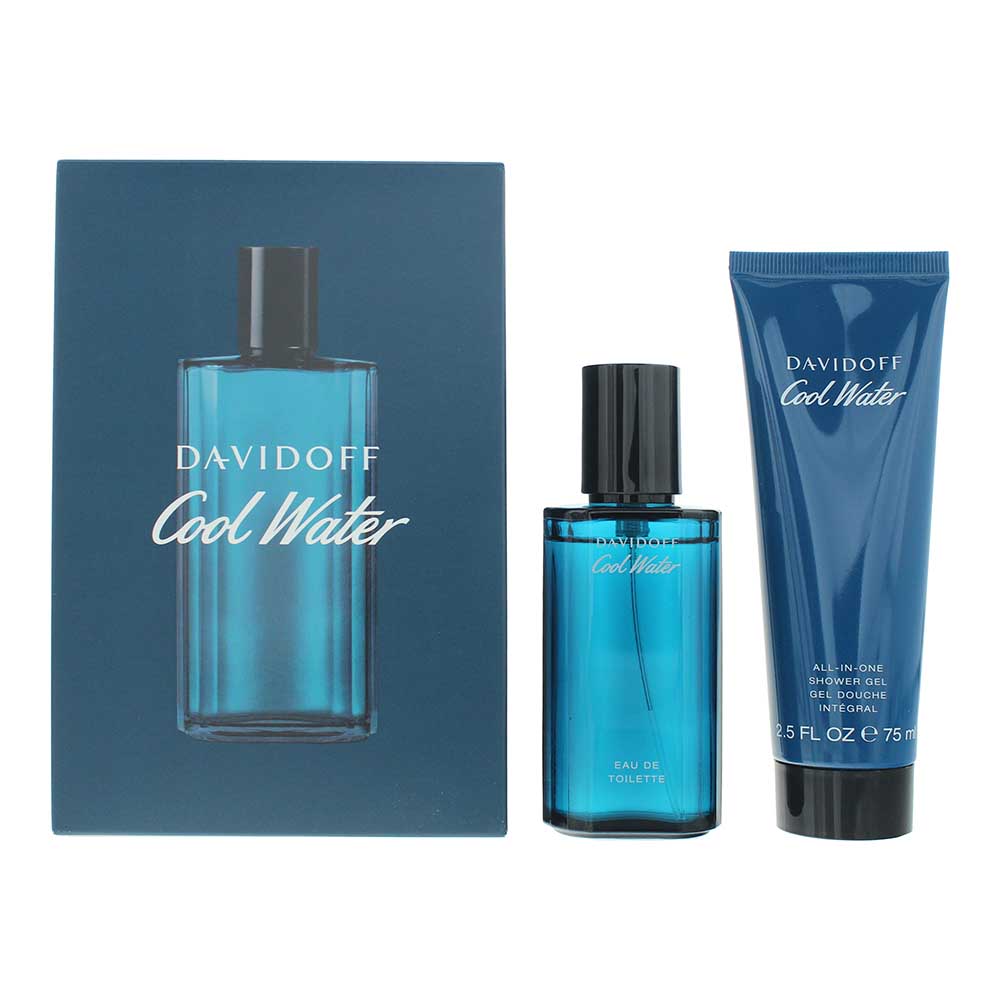 Davidoff Cool Water For Him 2 Piece Gift Set: Eau de Toilette 40ml - Shower Gel 