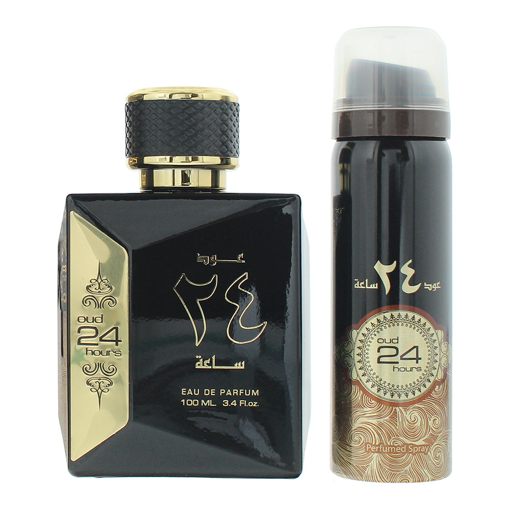Ard Al Zaafaran Oud 24 Hours 2 Piece Gift Set: Eau de Parfum 100ml - Deodorant S - Product