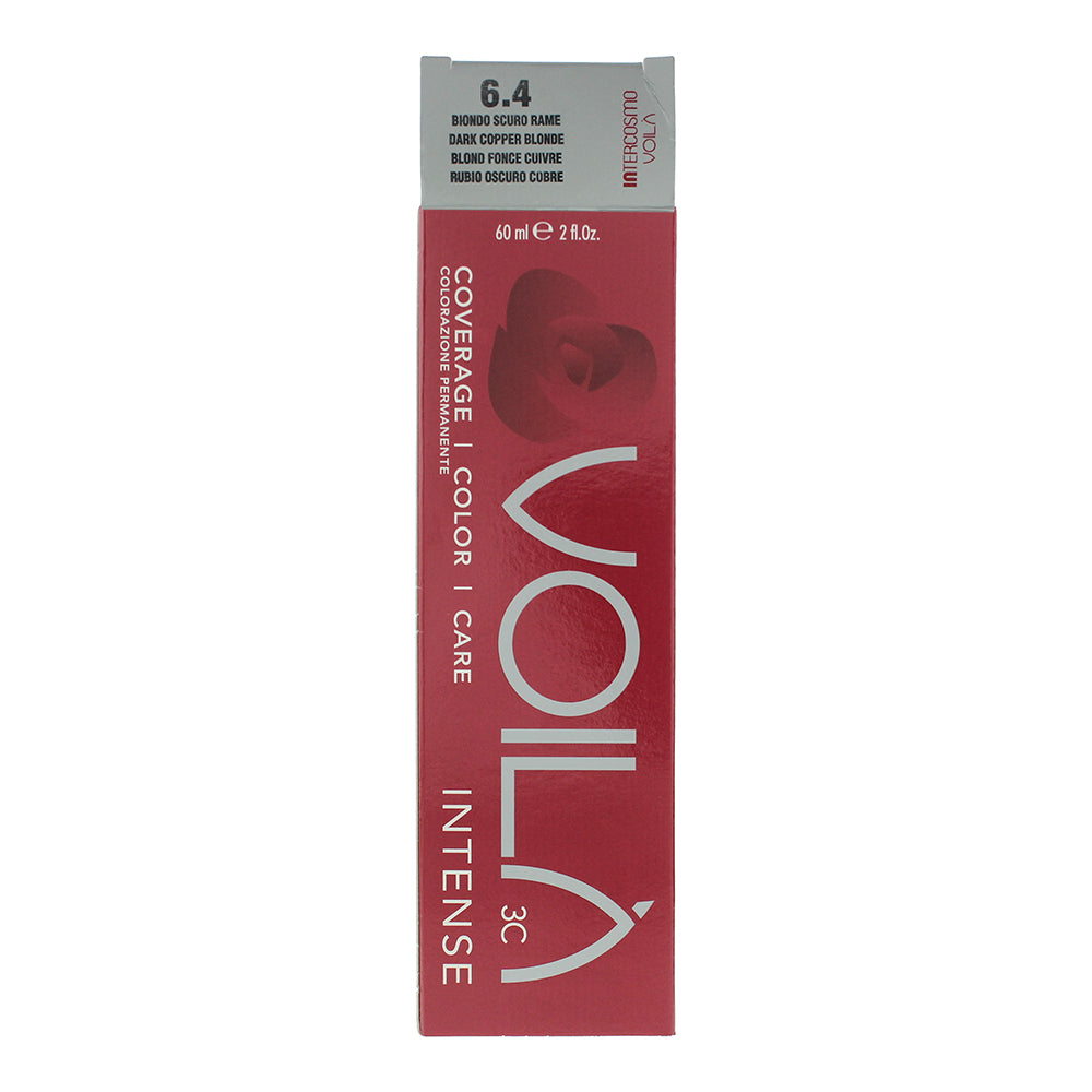 Intercosmo Voilà 3C Intense 6.4 Dark Copper Blonde Hair Colour 60ml - Box
