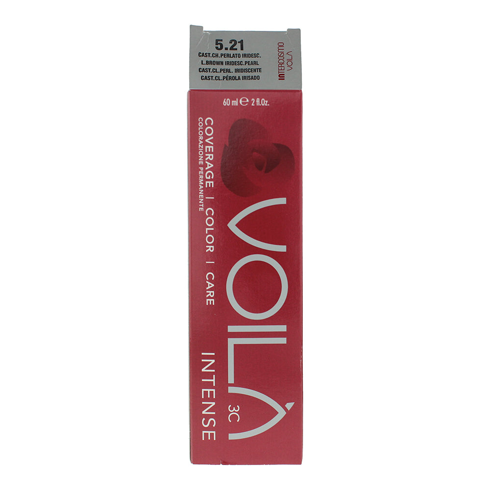 Intercosmo Voilà 3C Intense 5.21 Light Brown Iridesc Pearl Hair Colour 60ml - Box
