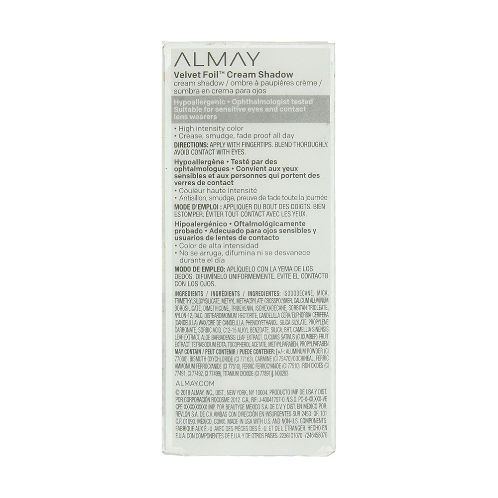 Almay Velvet Foil 070 Astro Girl Cream Eye Shadow 10.65ml