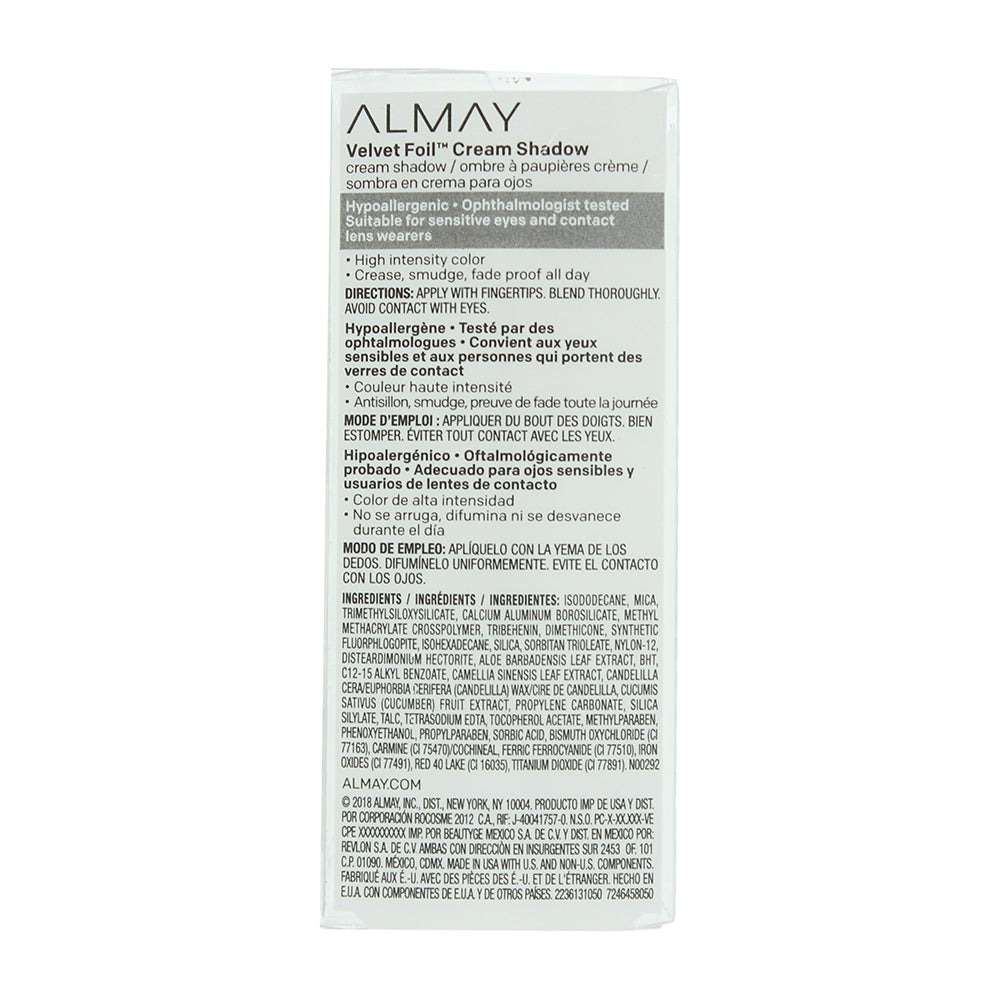 Almay Velvet Foil 050 Violet Eyelet Cream Eye Shadow 10.65ml