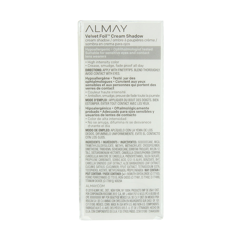 Almay Velvet Foil 080 Out Of The Woods Cream Eye Shadow 10.65ml