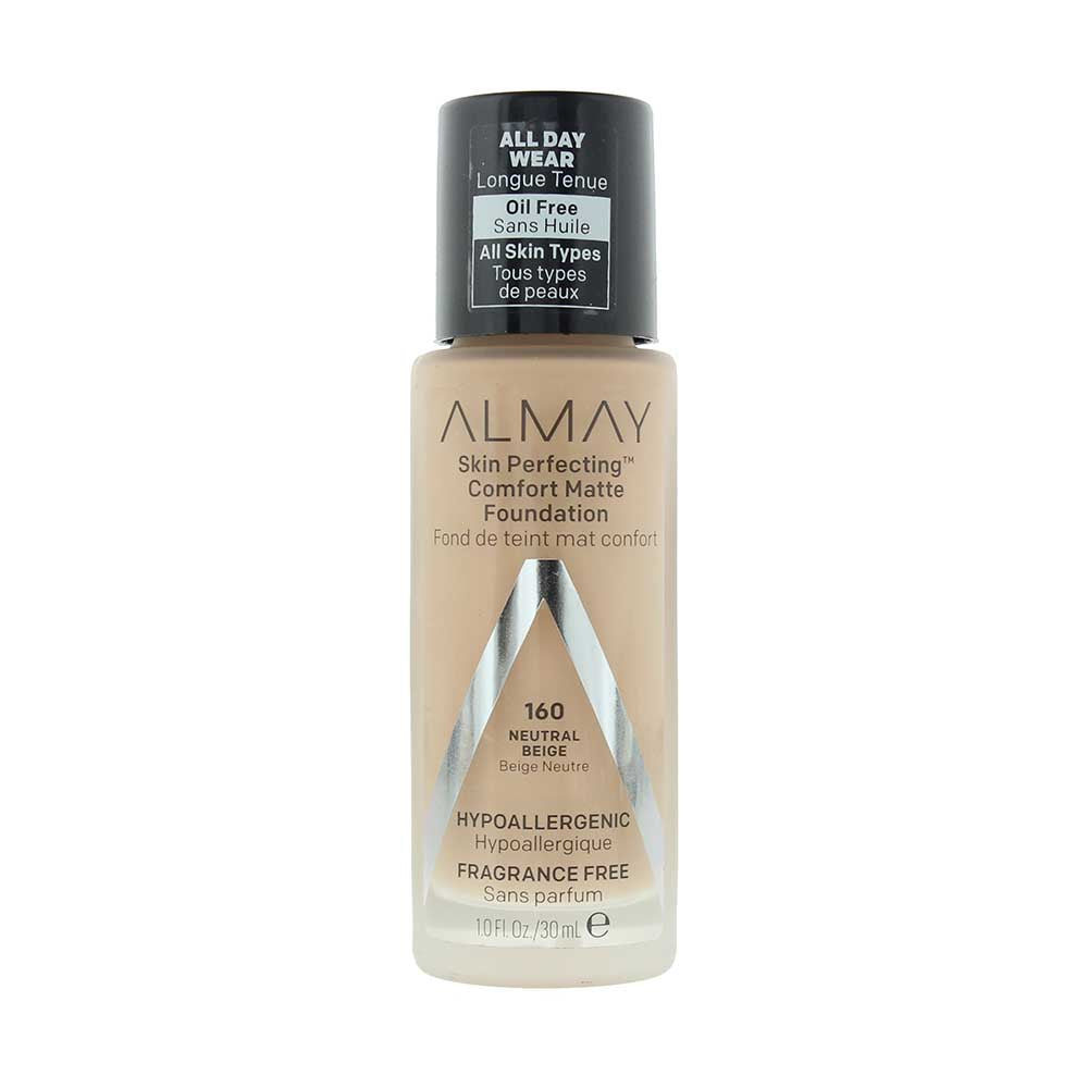 Almay Skin Perfecting Comfort Matte 160 Neutral Beige Foundation 30ml