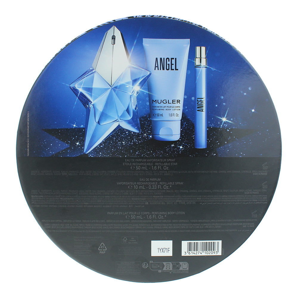 Mugler Angel 3 Piece Gift Set: Eau de Parfum 50ml - Eau de Parfum 10ml -