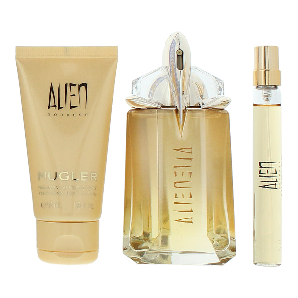 Mugler Alien Goddess 3 Piece Gift Set: Eau de Parfum 60ml - Eau de Parfum 10ml - - Product