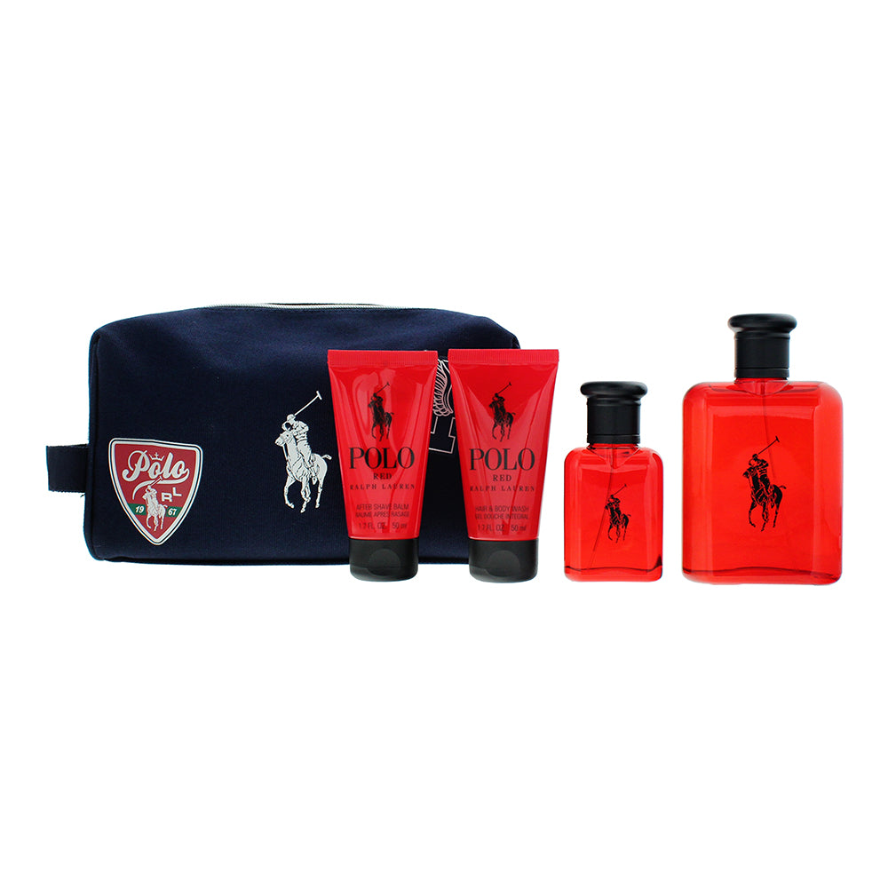 Ralph Lauren Polo Red 4 Piece Gift Set: Eau de Toilette 125ml - Eau de Toilette  - Product