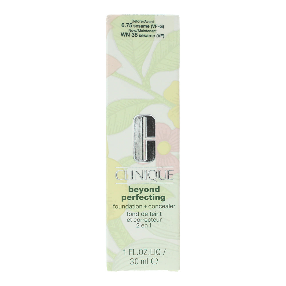 Clinique Beyond Perfecting WN 38 Sesame Foundation + Concealer 30ml - Box