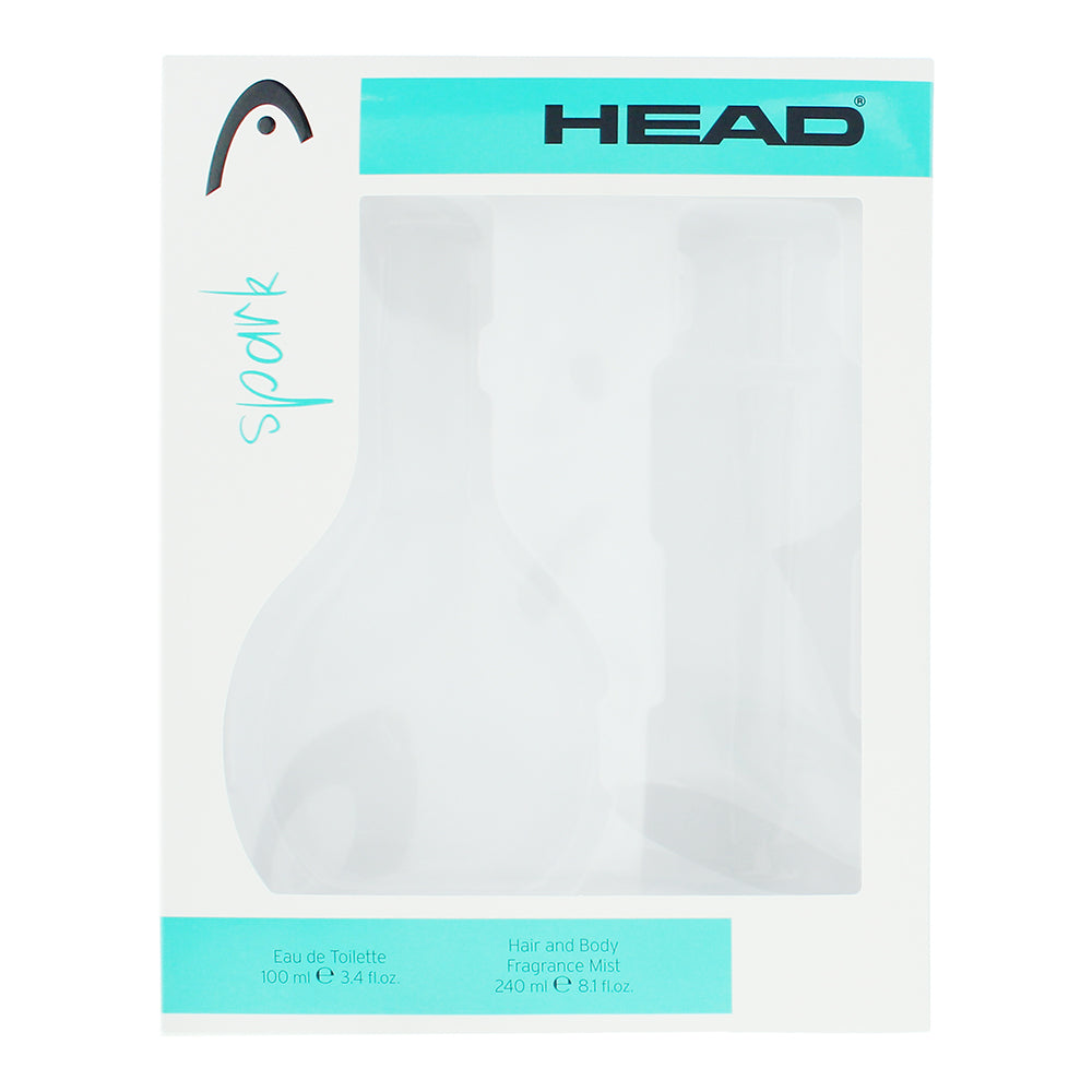 Head Spark 2 Piece Gift Set: Eau de Toilette 100ml - Fragrance Mist 240ml - Box