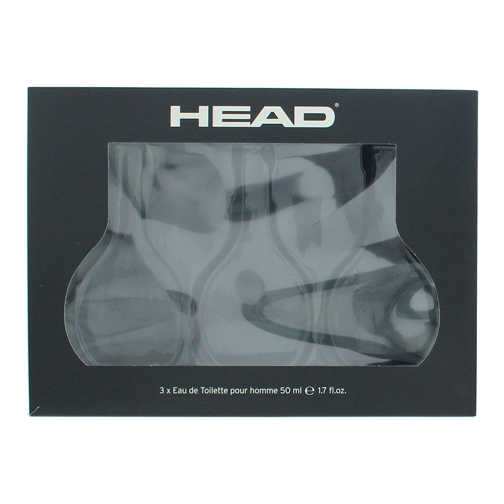 Head Men 3 Piece Gift Set: Attitude Eau de Toilette 50ml - Fire Eau de Toilette  - Box