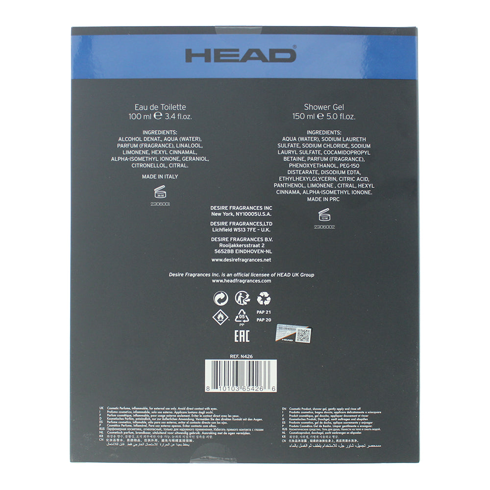 Head Attitude 2 Piece Gift Set: Eau de Toilette 100ml - Shower Gel 150ml