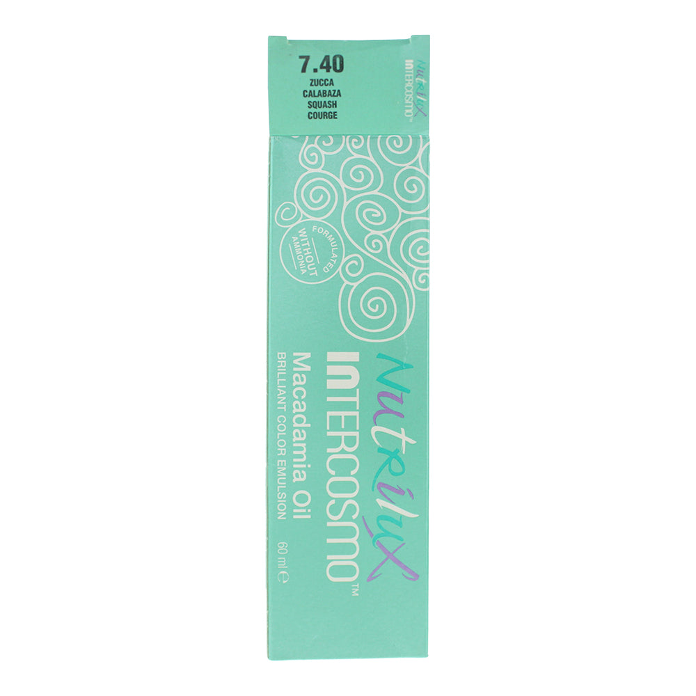 Intercosmo Nutrilux Macadamia Oil 7.40 Squash Hair Colour 60ml - Box