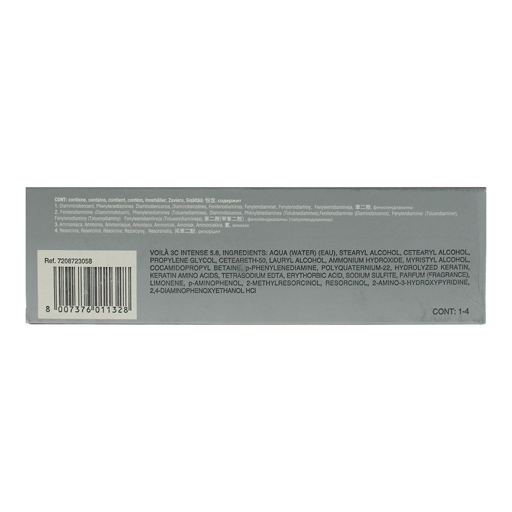 Intercosmo Voilà 3C Intense 5.8 Light Brown Toffee Hair Colour 60ml
