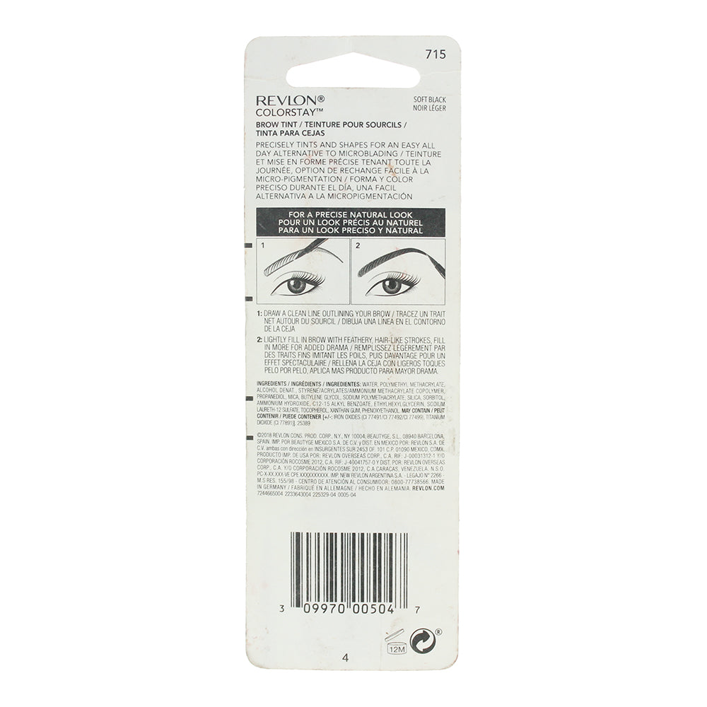 Revlon Colorstay 715 Soft Black Brow Tint 1.8ml