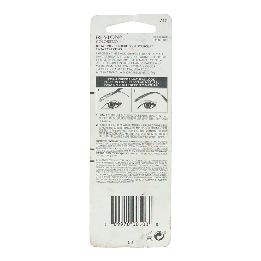 Revlon Colorstay 710 Dark Brown Brow Tint 1.8ml