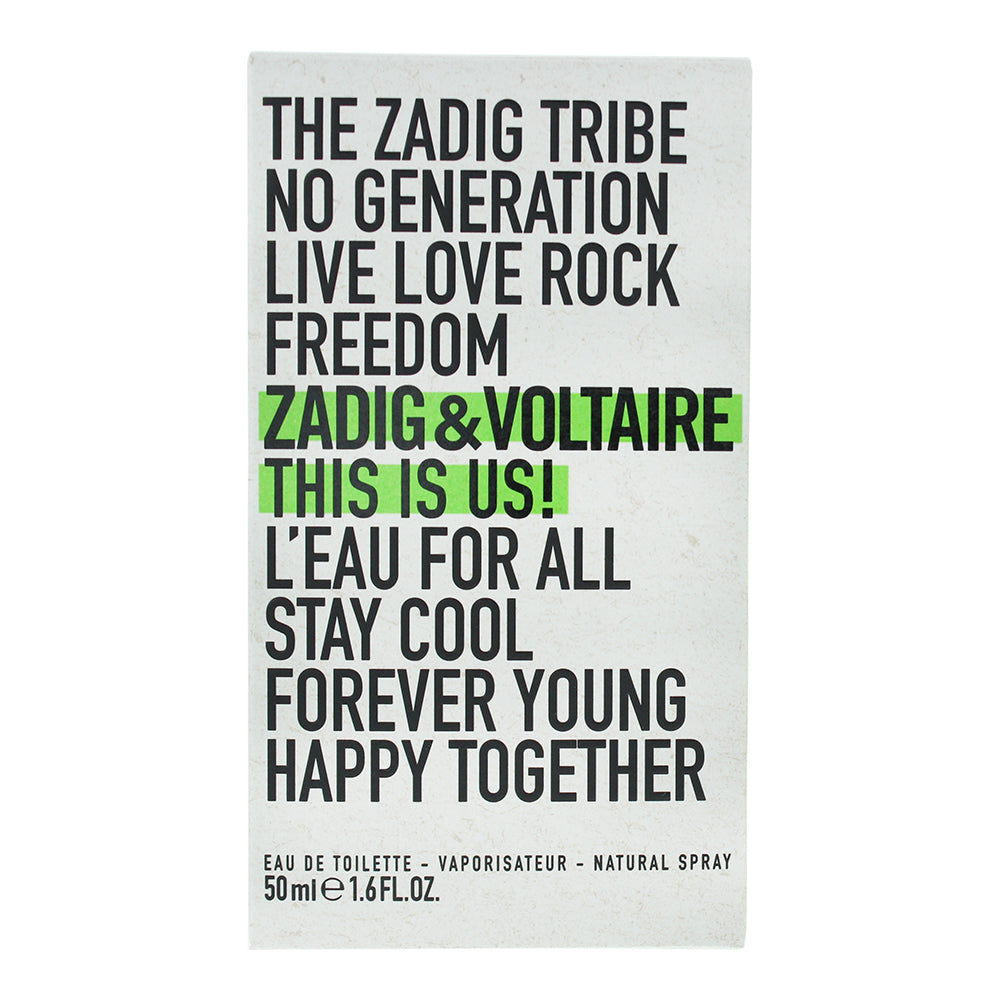 Zadig & Voltaire This Is Us! Eau de Toilette 50ml - Box
