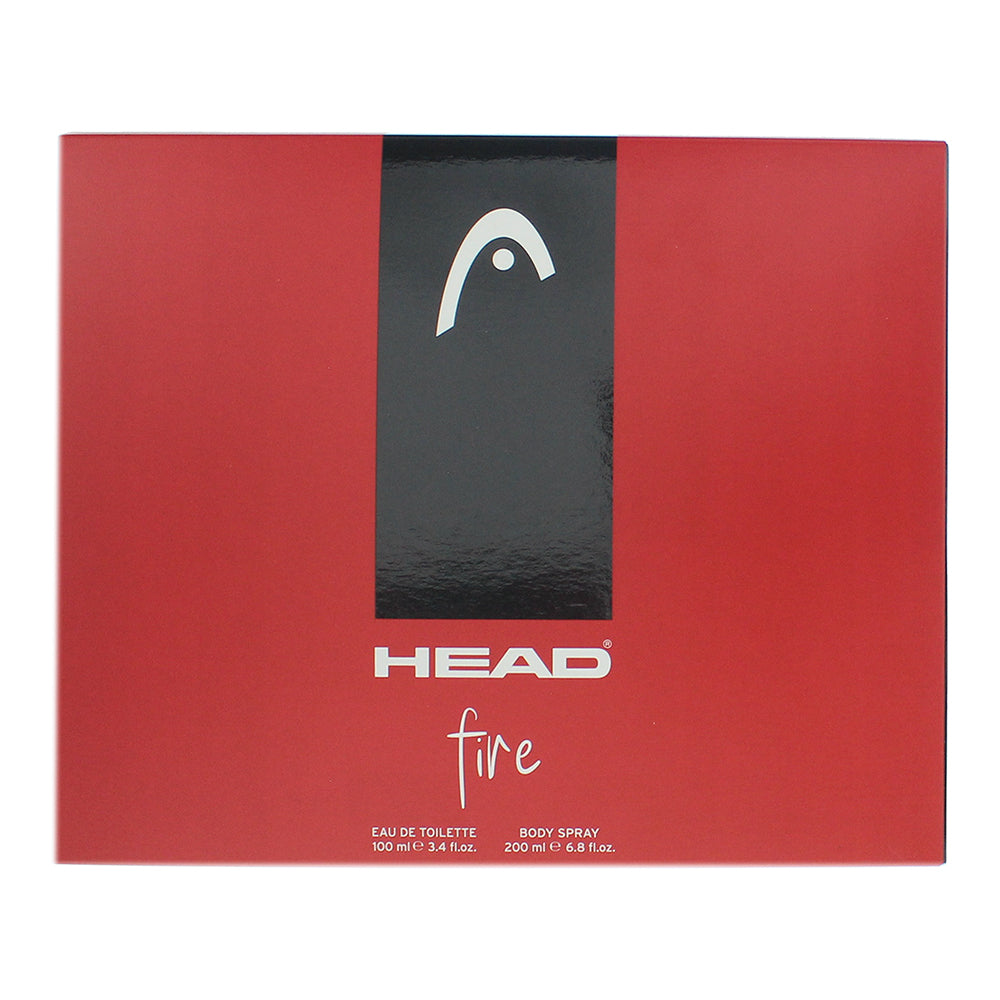 Head Fire 2 Piece Gift Set: Eau de Toilette 100ml - Deodorant Spray 200ml - Box