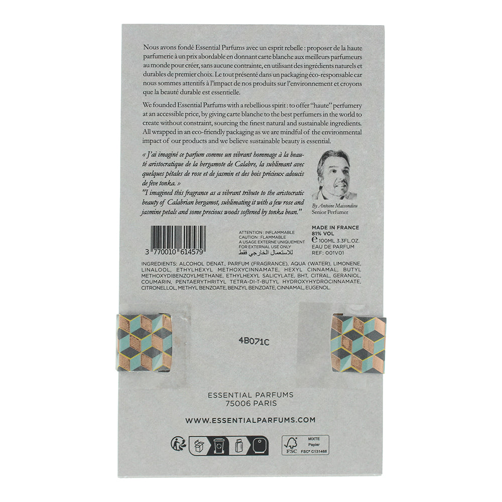 Essential Parfums Nice Bergamote Refillable Eau de Parfum 100ml