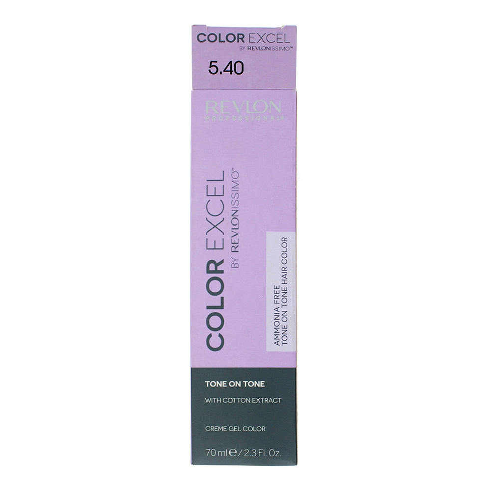Revlon Color Excel 5.40 Intense Light Copper Brown Hair Colour 70ml - Box
