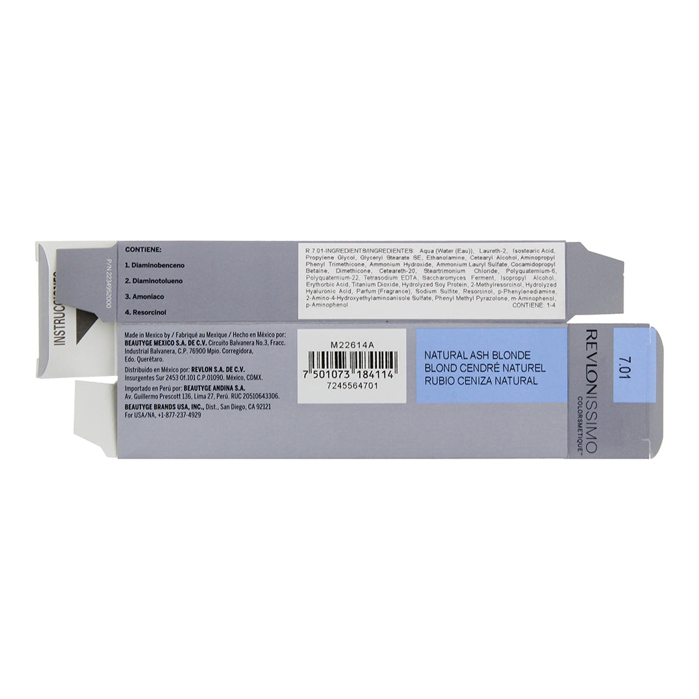 Revlon Revlonissimo Colorsmetique 7.01 Natural Ash Brown Hair Colour 60ml