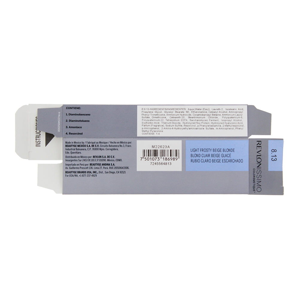 Revlon Revlonissimo Colorsmetique 8.13 Light Frosty Beige Blonde Hair Colour 60m