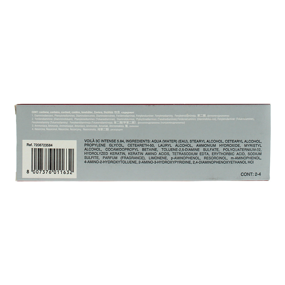 Intercosmo Voilà 3C Intense 5.84 Light Brown Toffee Hair Colour 60ml