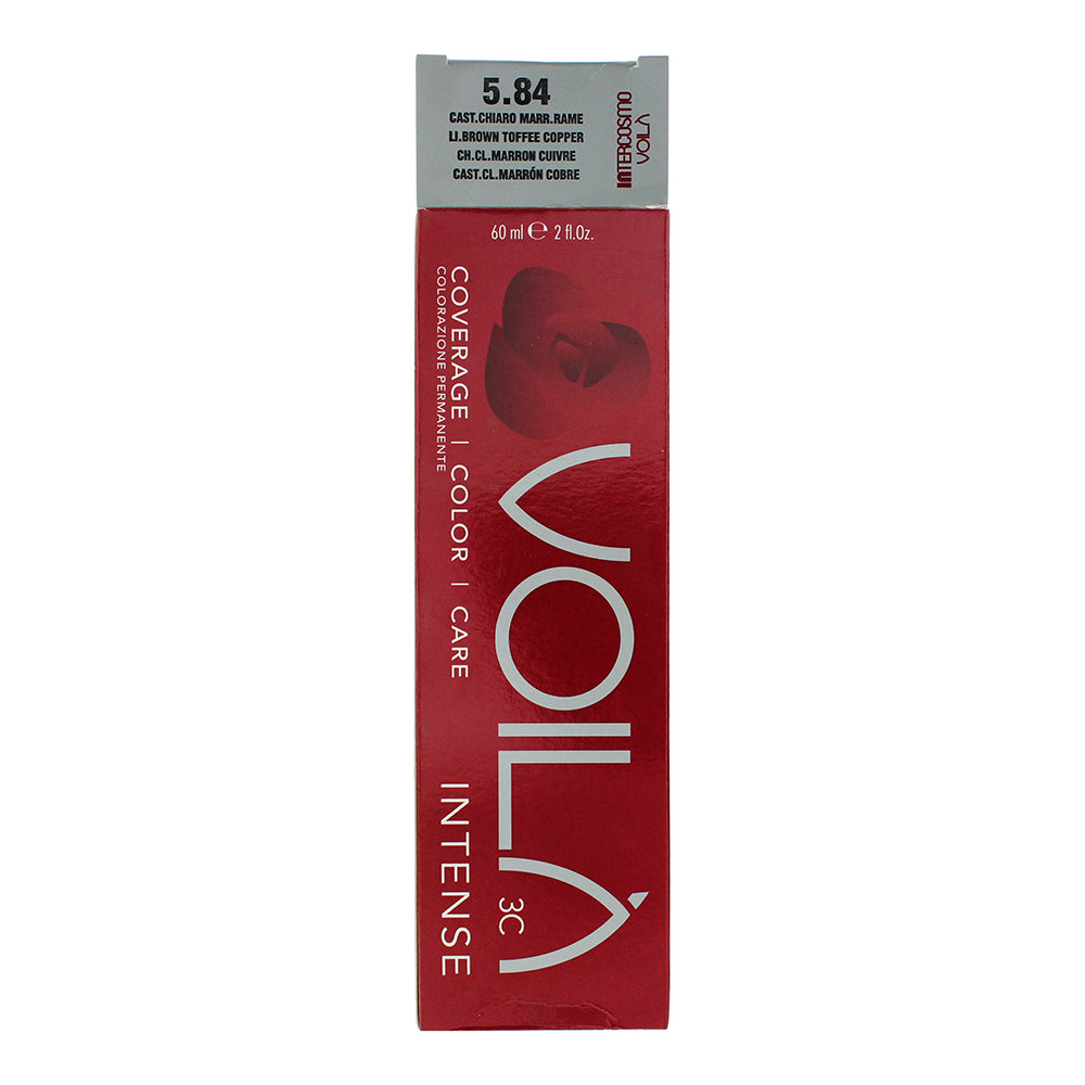 Intercosmo Voilà 3C Intense 5.84 Light Brown Toffee Hair Colour 60ml - Box