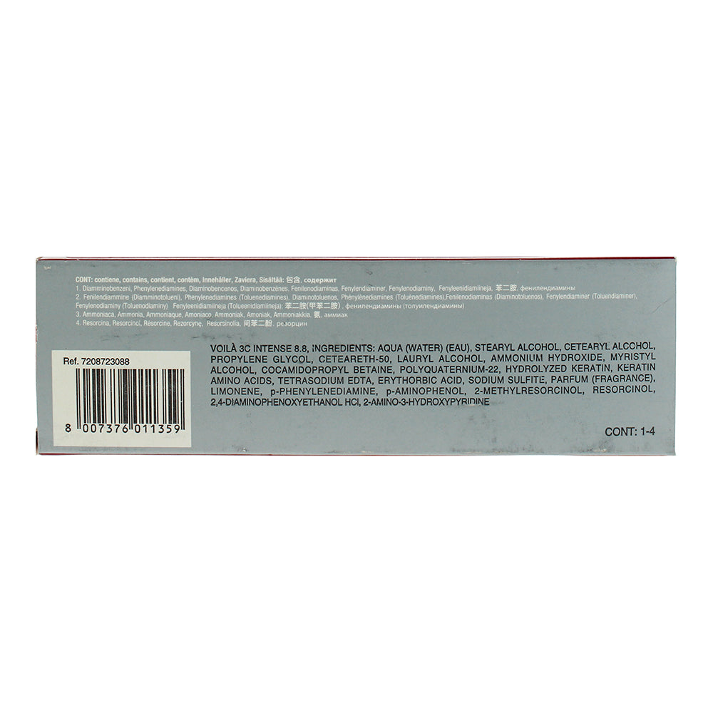 Intercosmo Voilà 3C Intense 8.8 Light Toffee Hair Colour 60ml