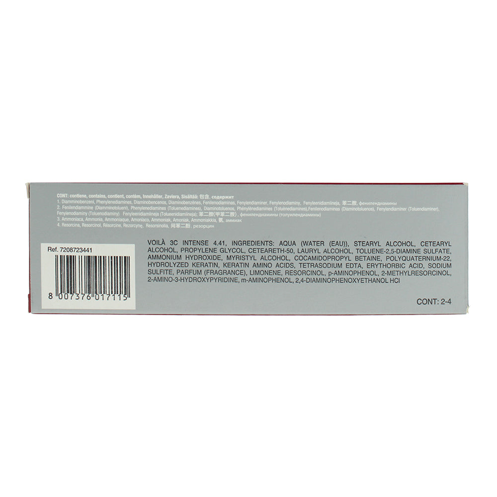 Intercosmo Voilà 3C Intense 4.41 Medium Brown Amber Hair Colour 60ml
