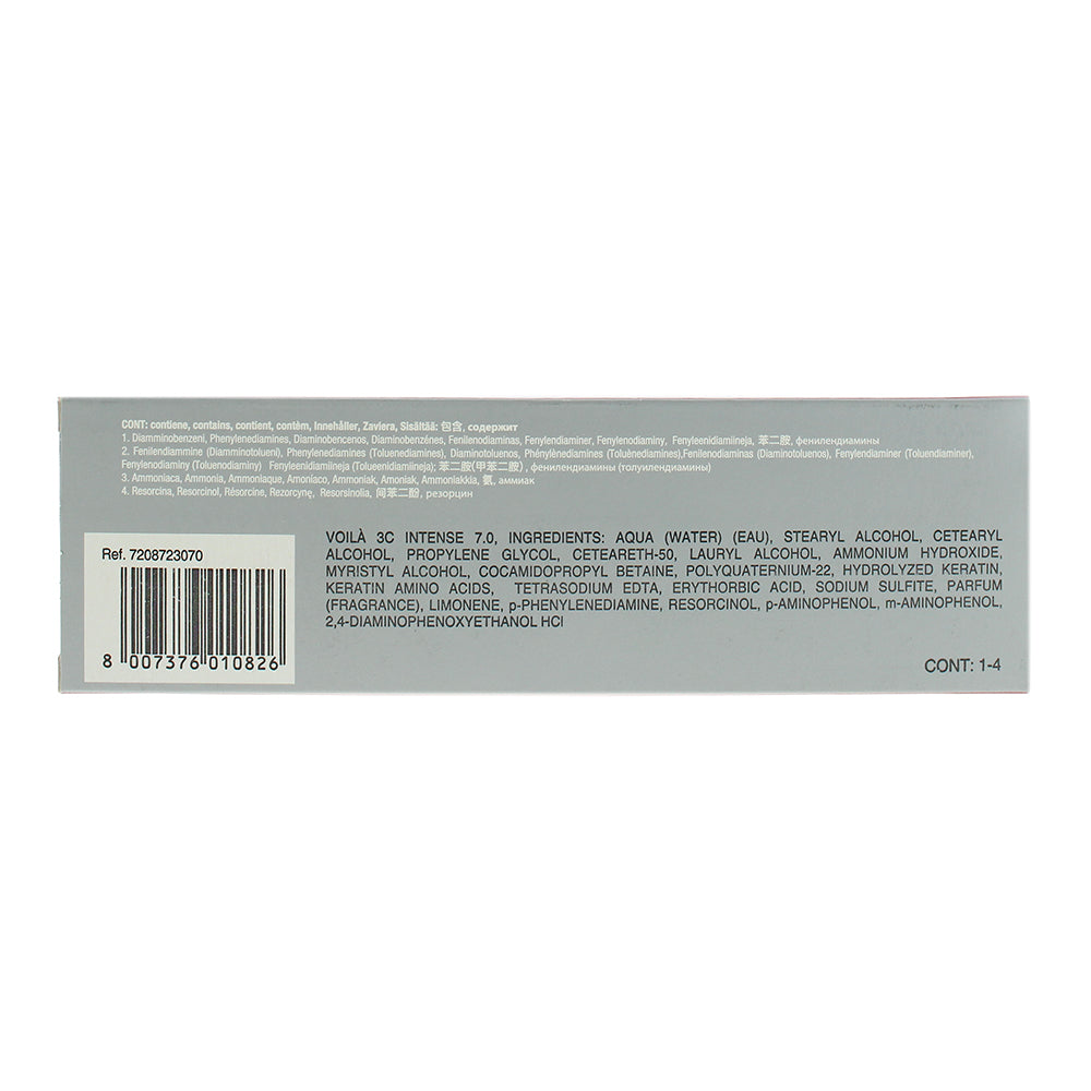 Intercosmo Voilà 3C Intense 7.0 Medium Blonde Hair Colour 60ml