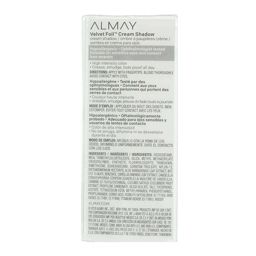 Almay Velvet Foil 040 Ruby Glam Cream Eye Shadow 10.65ml