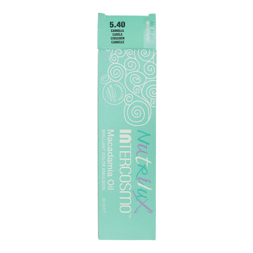 Intercosmo Nutrilux Macadamia Oil 5.40 Cinnamon Hair Colour 60ml - Box
